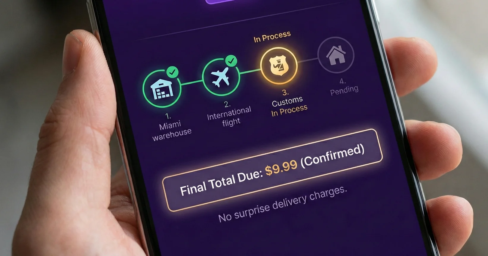 Ilustración de ruta de paquetes